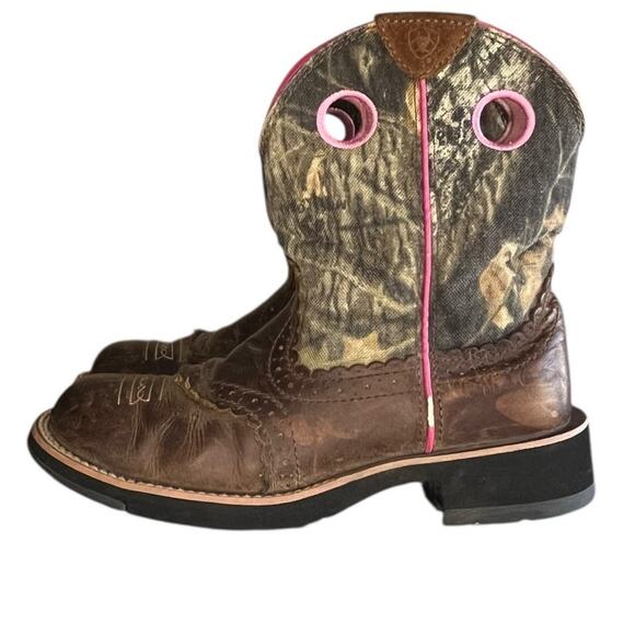 Women's Ariat Fatbaby 10006854 Leather Western Cowgirl Boot Size 6.5B Brown - Picture 1 of 6